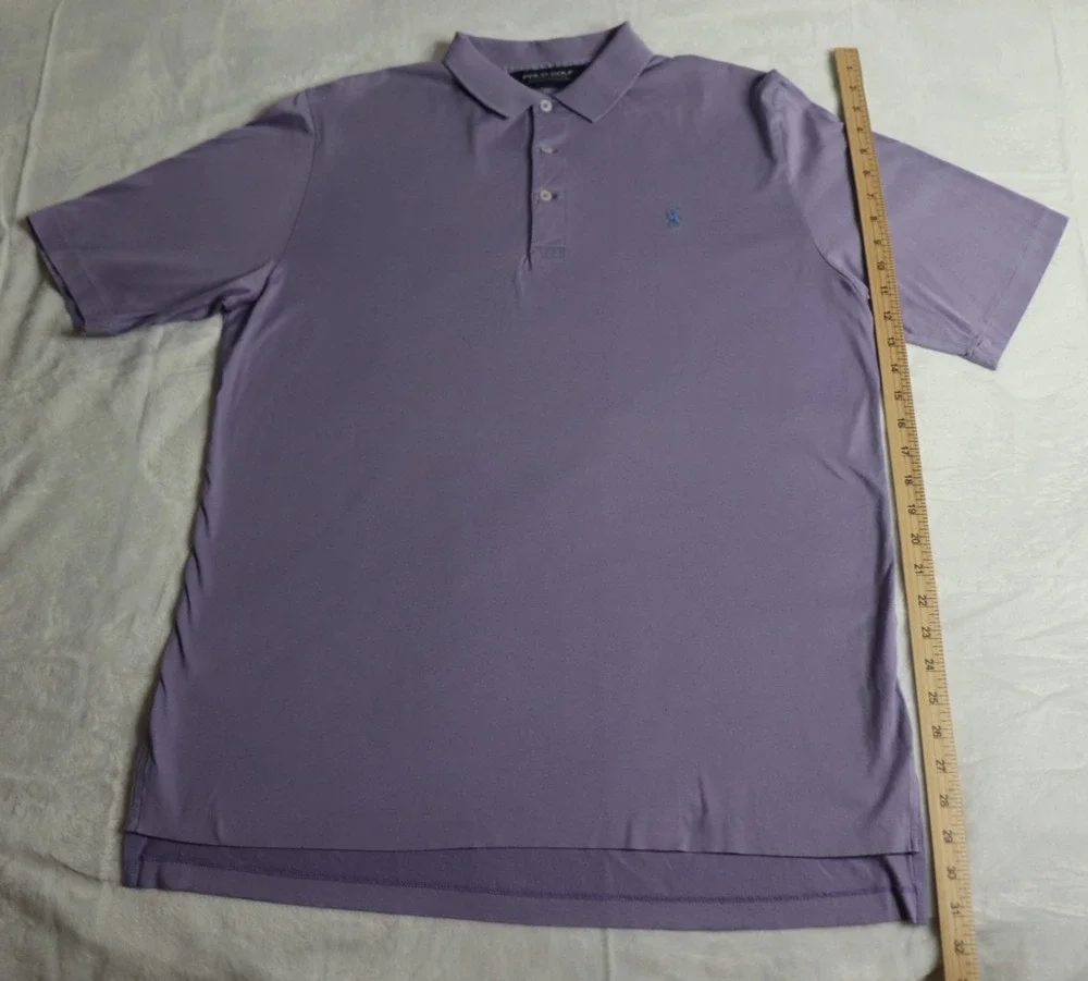 Polo Golf Ralph Lauren Men's Medium Purple Short Sleeve Performance Polo Shirt